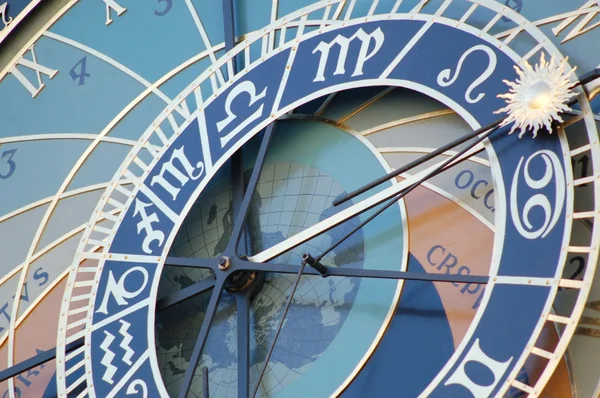 Prag: Den astronomiska klockan på det gamla rådhuset — Stockfoto