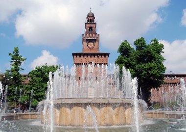 Milan - Castello Sforzesco, Sforza Castle clipart