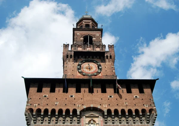 Milánó - castello Sforzesco kastélytól, a sforza kastély — Stock Fotó
