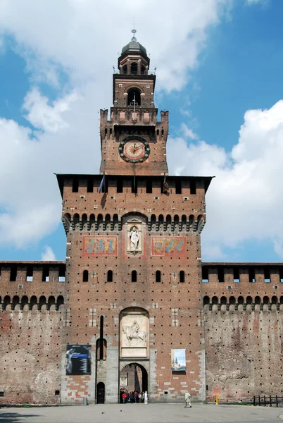 Milán - Castello Sforzesco, Castillo de Sforza — Foto de Stock