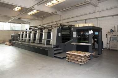 Press printing - Offset machine clipart