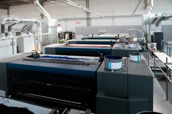 Press printing - Offset machine — Stock Photo, Image