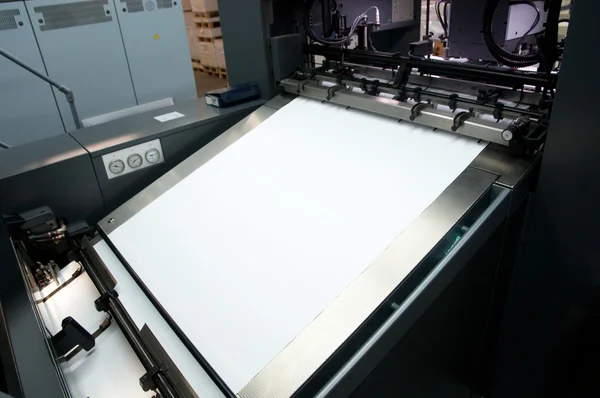 按印刷-胶印机 — 图库照片