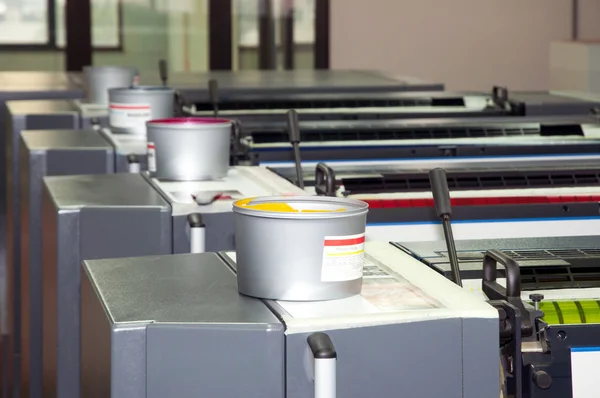 Печать пресса - офсетная машина — стоковое фото