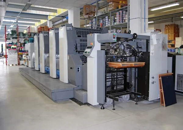 Imprensa de impressão - Máquina de compensação — Fotografia de Stock