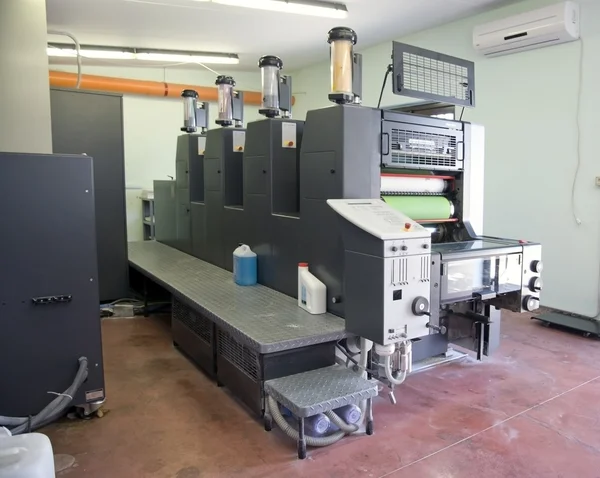 Impresión de prensa - Offset machine — Foto de Stock