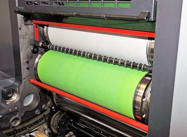 Печать пресса - офсетная машина — стоковое фото