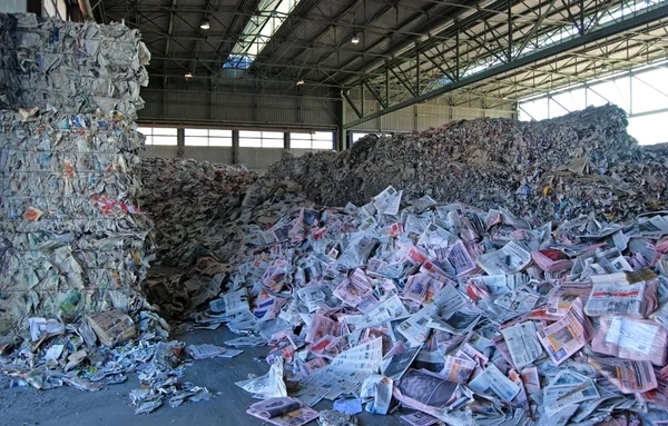 Papíru a buničiny mlýn - papíru a buničiny mlýn - recyklace papíru — Stock fotografie
