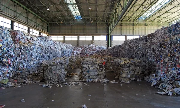 Kağıt ve selüloz fabrikası - kağıt ve selüloz fabrikası - yeniden işleyip kullanı kağıt — Stok fotoğraf