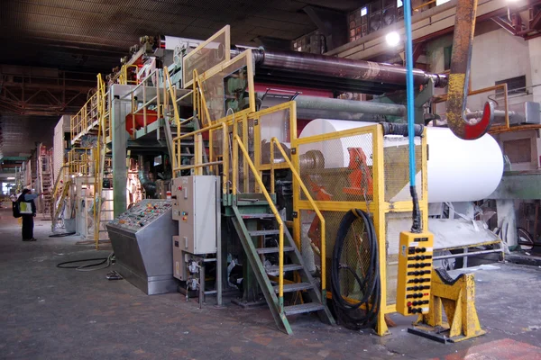 Fábrica de papel y celulosa - Fábrica, planta — Foto de Stock