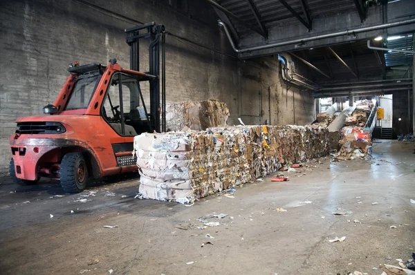 Papír és a pép mill - papír újrahasznosítás — Stock Fotó
