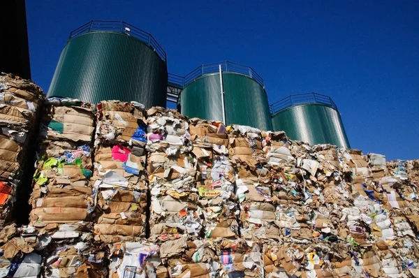 Młyn celulozowo - recykling papieru — Zdjęcie stockowe
