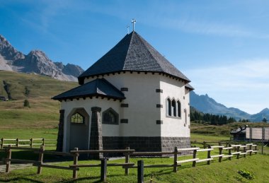 Small Italian church - Dolomites, Italy clipart