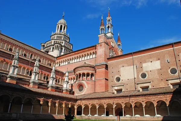 The Certosa di Pavia or Charterhouse of Pavia — Stock Photo, Image