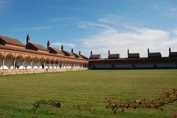 The Certosa di Pavia or Charterhouse of Pavia — Stock Photo, Image