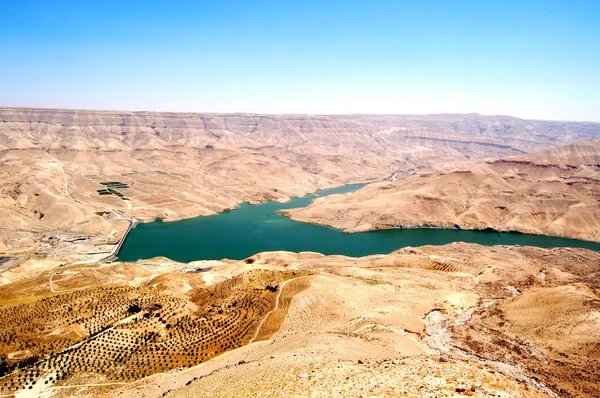 Wadi al-mujib 坝 — 图库照片