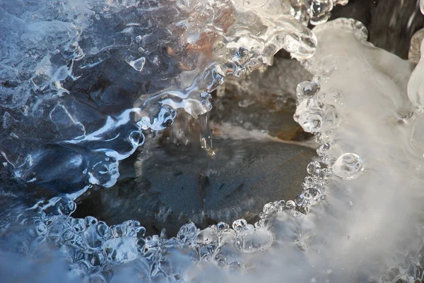 stock image Close-up of a frozen stream