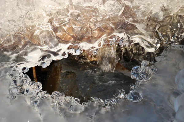 stock image Close-up of a frozen stream