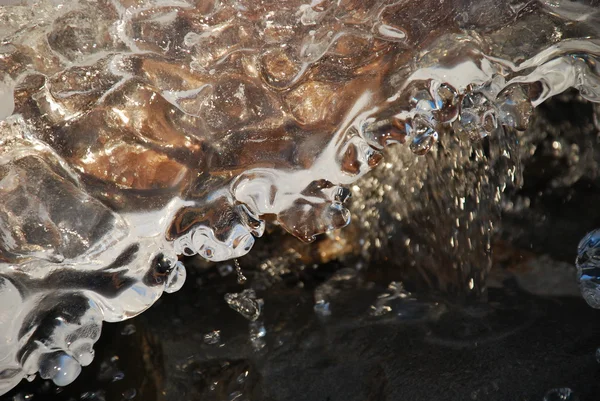 stock image Close-up of a frozen stream