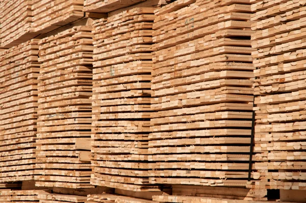 Pile of wooden planks (boards) — Stock Photo, Image