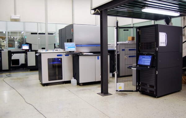 Máquina de impresión de prensa digital — Foto de Stock