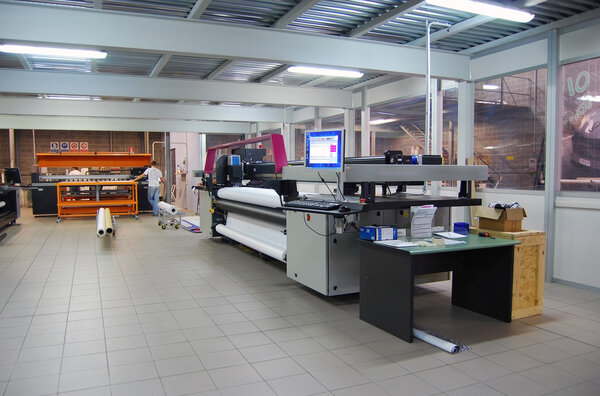 Digital printing system for printing a wide range of superwide-format applications.