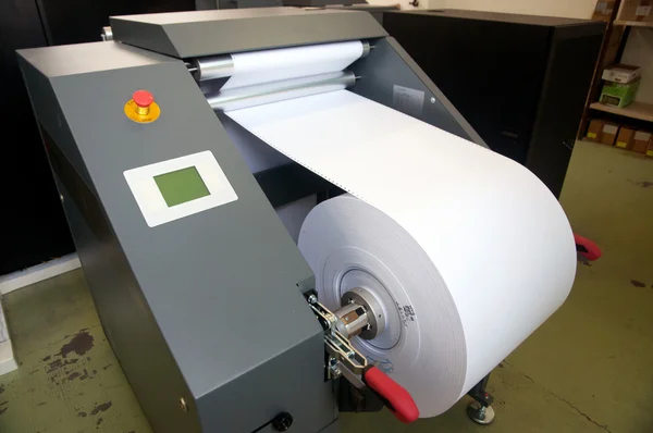 印刷机: 数字卷筒纸印刷机 — 图库照片