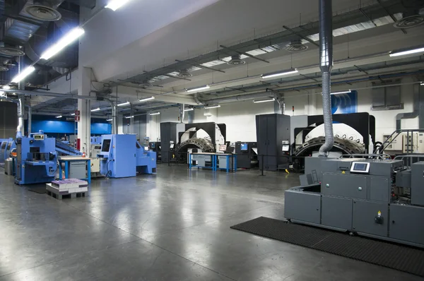 Maszyn drukarskich: digital web press — Zdjęcie stockowe