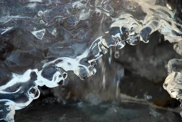 Close-up of a frozen stream Royalty Free Stock Photos