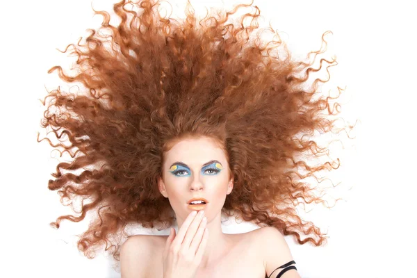 Beautiful red hair woman — Stock Photo, Image