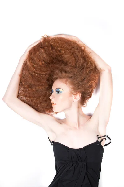 아름 다운 빨간 머리 여자 — 스톡 사진