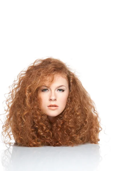 Bella donna capelli rossi — Foto Stock
