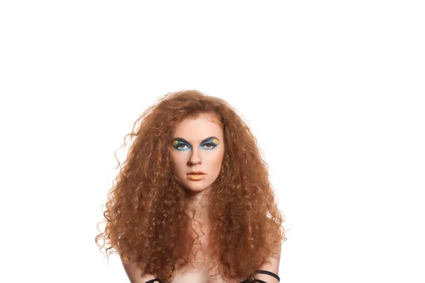Gyönyörű vörös hajú nő — Stock Fotó