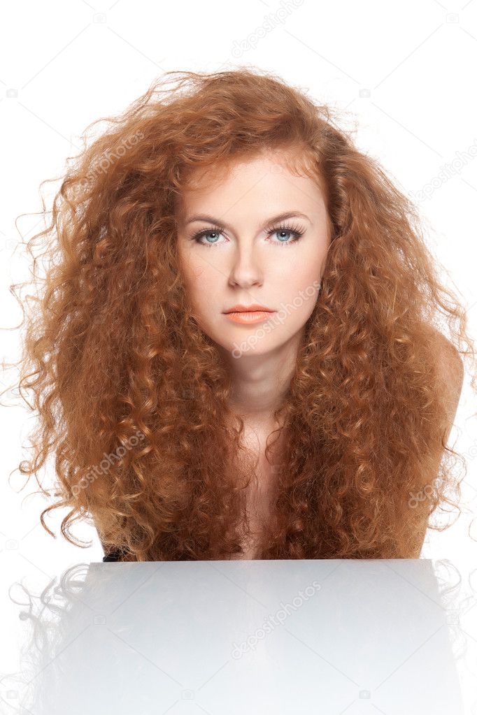 Beautiful red hair woman