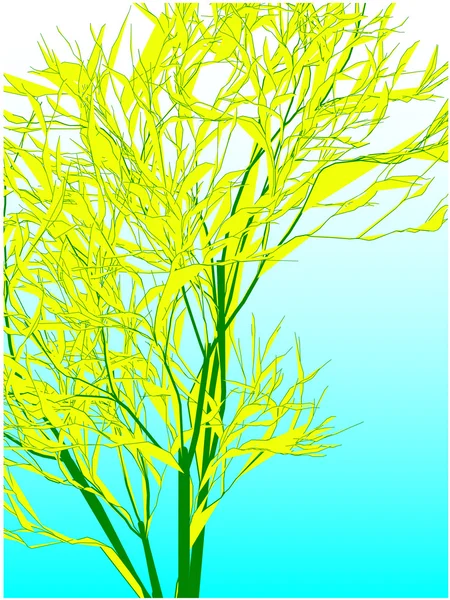 Yellow bamboo like abstract background — Stock Vector