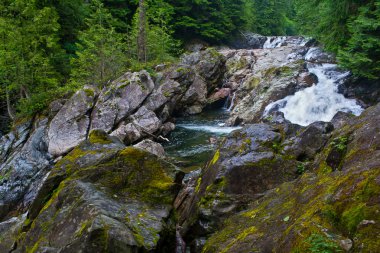 Weeks Falls on Snoqualmie River clipart