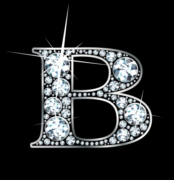 Diamante "B " — Vettoriale Stock