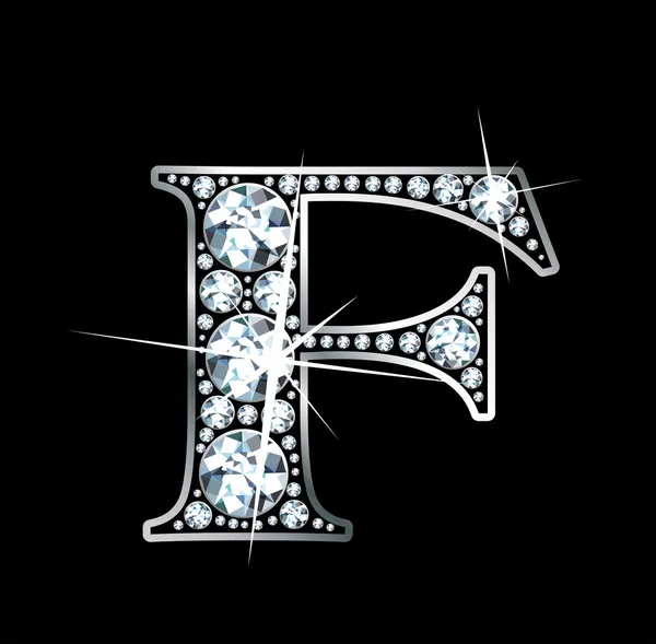 Diamant "F " — Image vectorielle