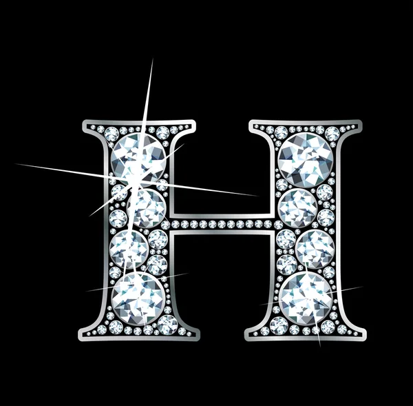 Diamante "H " — Vetor de Stock