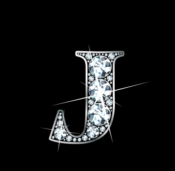 Diamante "J " — Vettoriale Stock