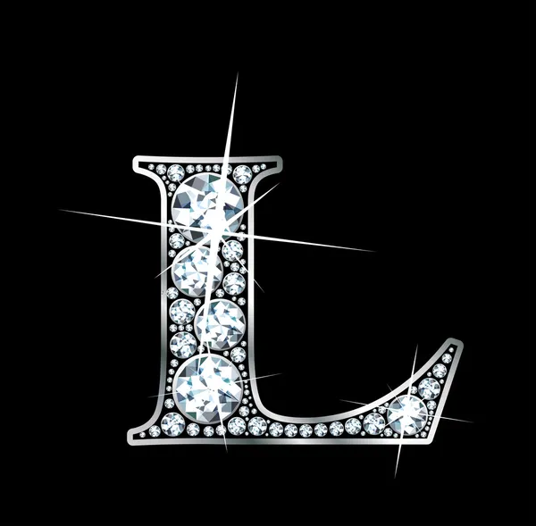 Diamante "L " — Vettoriale Stock