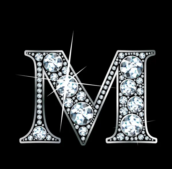 Diamant "m" — Stockvector