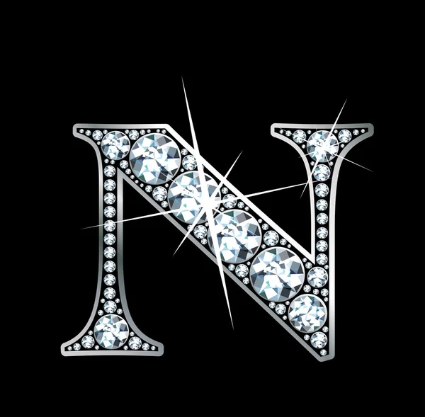 钻石"n" — 图库矢量图片