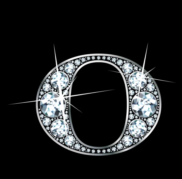 Diamante "O " — Archivo Imágenes Vectoriales