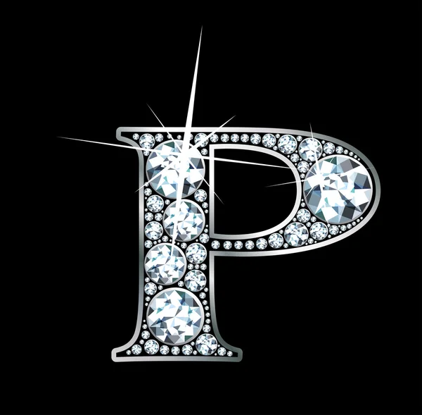 Diamant "P " — Image vectorielle