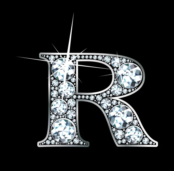 Diamante "R " — Archivo Imágenes Vectoriales