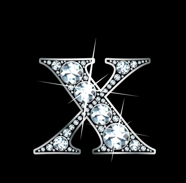 Diamant "x" — Stockvector