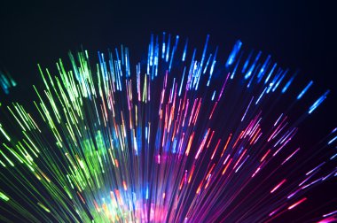 Fiber optik arka plan ile lots-in ışık lekeleri