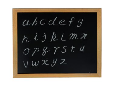 Tebeşir alfabesine yazı tahtası