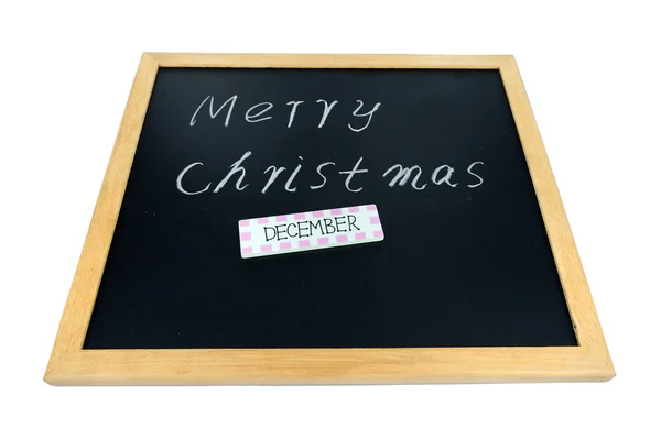 Kerstmis op een schoolbord — Stockfoto